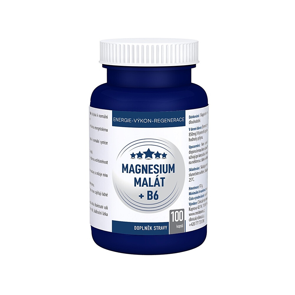 CLINICAL Magnesium malát + B6 100 kapsúl