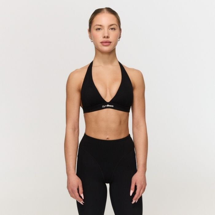 GymBeam Športová podprsenka Halter Fierce Black  XS
