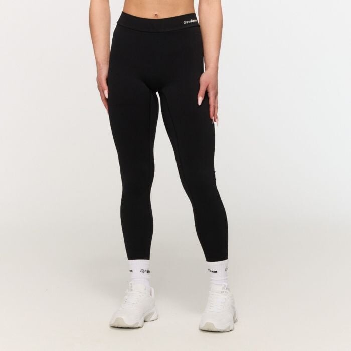 GymBeam Dámske V-back legíny Fierce Black  XS