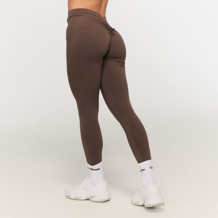 GymBeam Dámske V-back legíny Fierce Cappuccino  XS