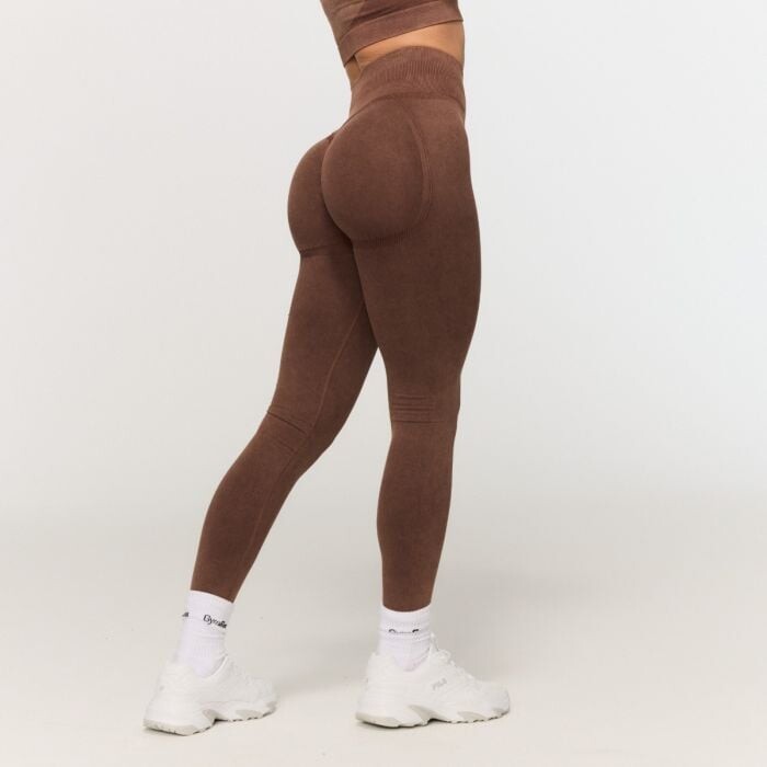 GymBeam Dámske bezšvové legíny Fierce Brown  XS