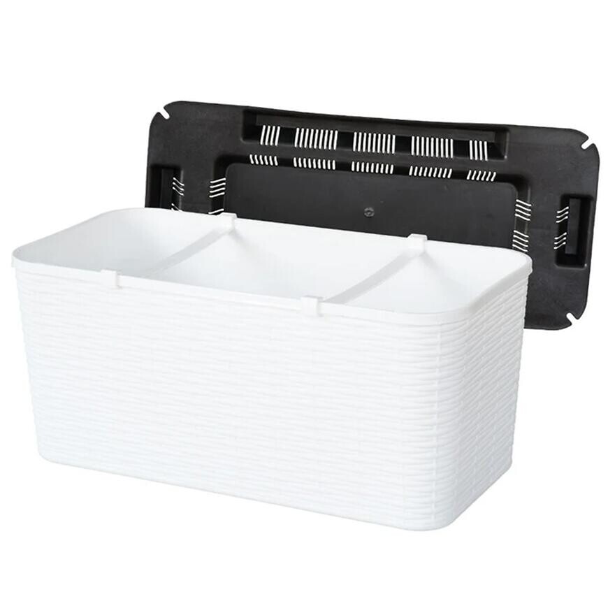 Balkónový kvetináč RATTAN 40CM biely