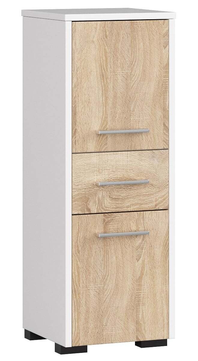 KÚPEĽŇOVÁ SKRINKA FIN STĹP 30 2D 1SZ 85cm PK BIELA / SONOMA