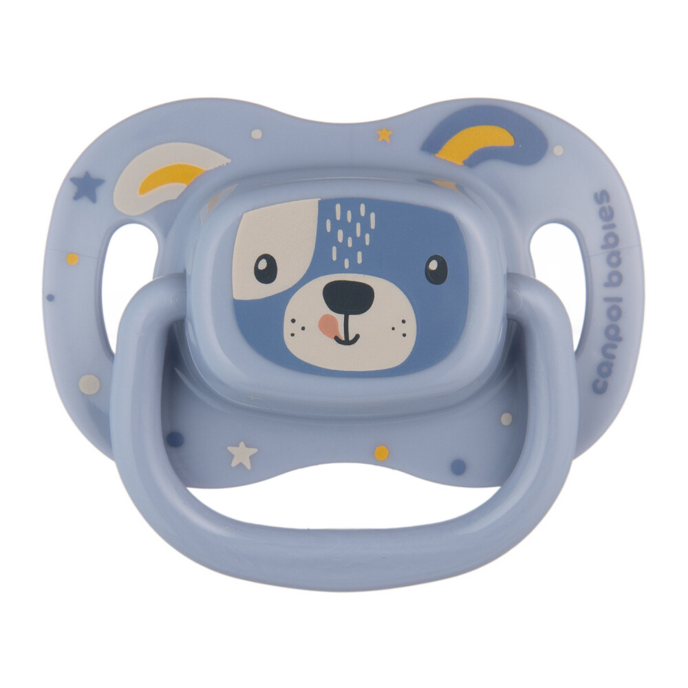 CANPOL BABIES Cumlík symetrický Cute Animals 18m+ modrý 1 ks