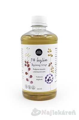 ALTA HERBA 14 Bylín sirup 500ml