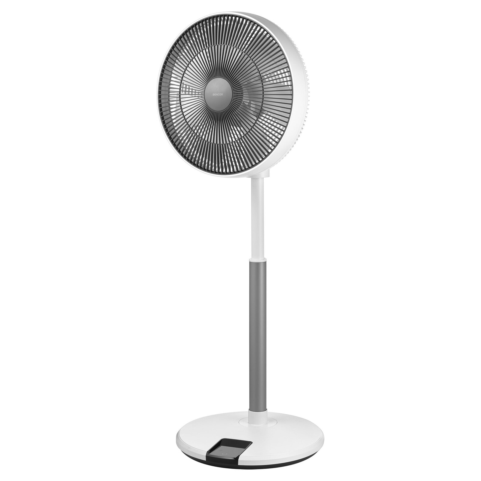 Sencor SFN 4091WH Stojanový ventilátor 3D UltraSilent 14″ Ultra tichý a spoľahlivý BLDC motor, 7 lopatiek s priemerom 36 cm, Odnímateľná predná
