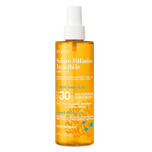 PUPA Milano Dvojfázový sprej na opaľovanie SPF 30 Two-Phase Sunscreen 200 ml