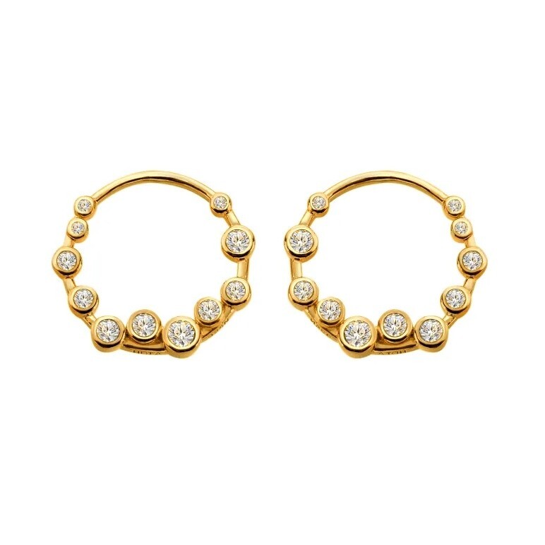 Hot Diamonds Pozlátené strieborné náušnice Tender DE894