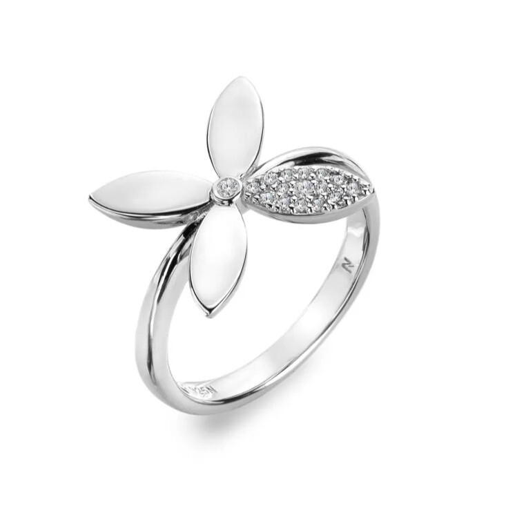 Hot Diamonds Krásny strieborný prsteň s diamantom Eden DR324 55 mm