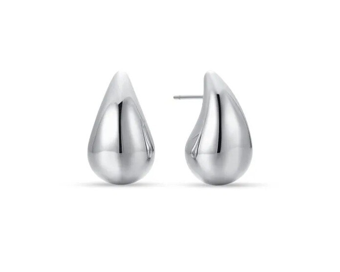 Luca Barra Oceľové náušnice Tear Drop OK1369