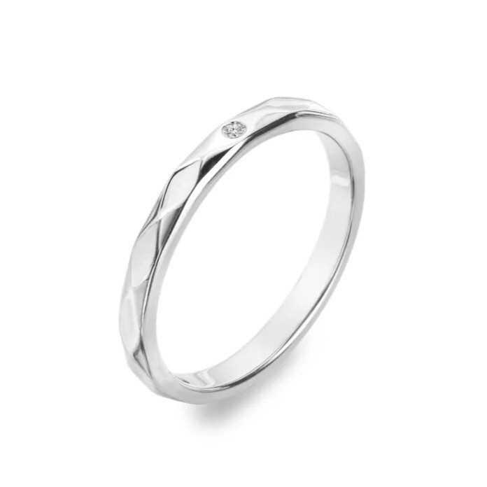 Hot Diamonds Jemný strieborný prsteň s diamantom Harlequin DR321 50 mm