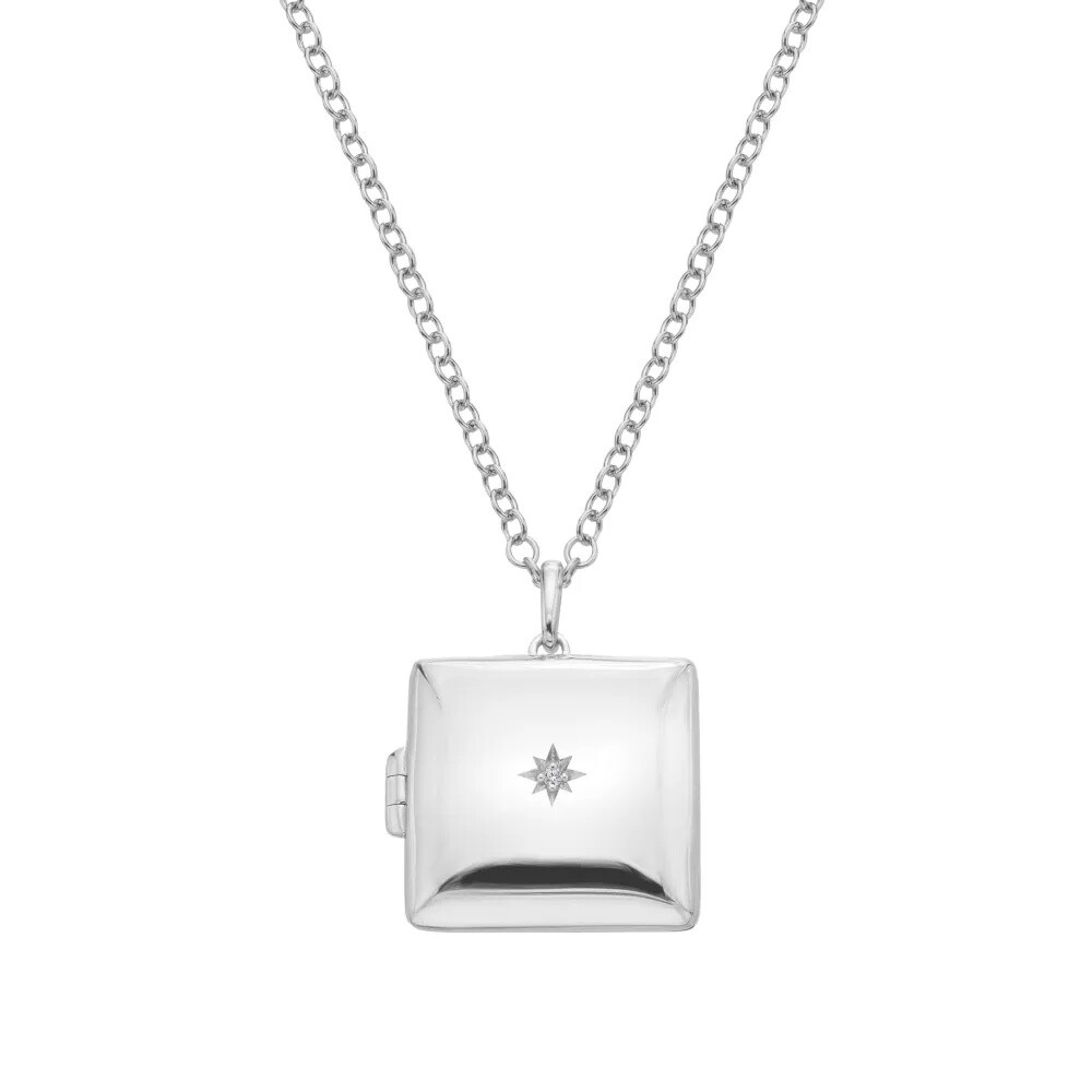 Hot Diamonds Strieborný náhrdelník s diamantom Much Loved DP1101 (retiazka, prívesok)