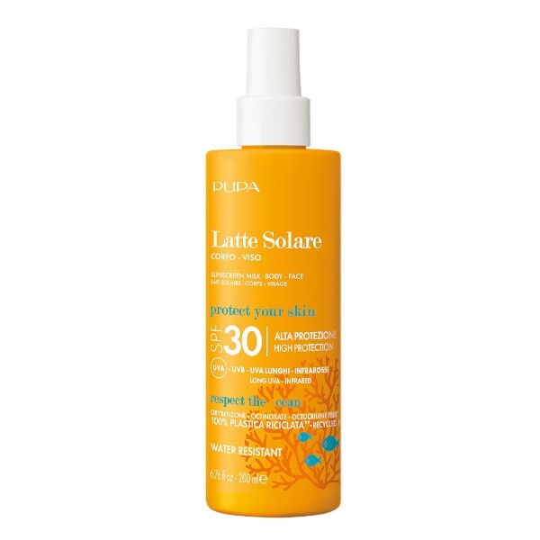 PUPA Milano Sprej na opaľovanie Latte Solare SPF 30 Sunscreen Milk 200 ml