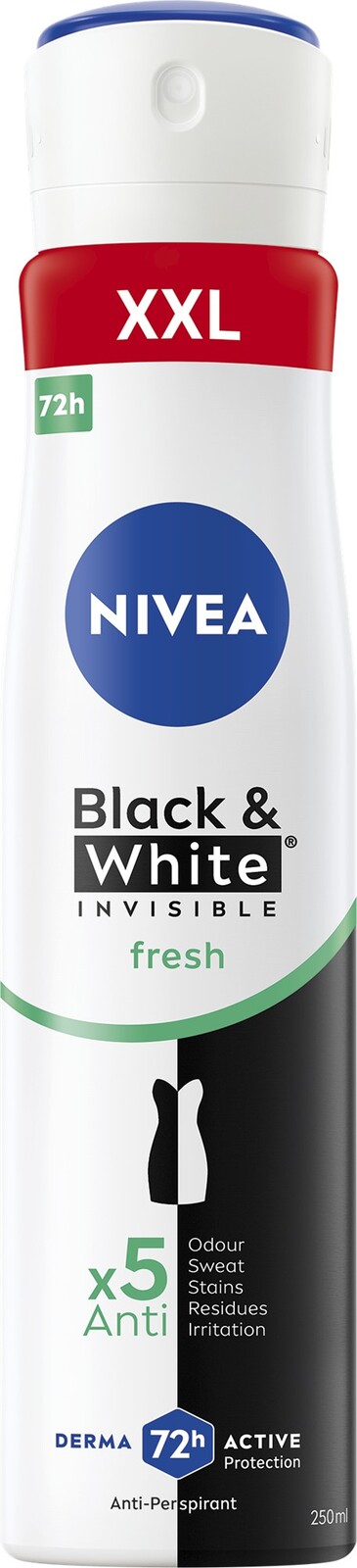 Nivea Antiperspirant v spreji B&W Fresh Anti-Perspirant 250 ml
