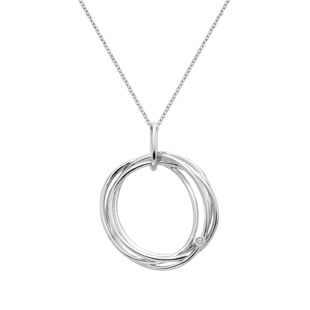 Hot Diamonds Strieborný náhrdelník s diamantom String DP1108 (retiazka, prívesok)