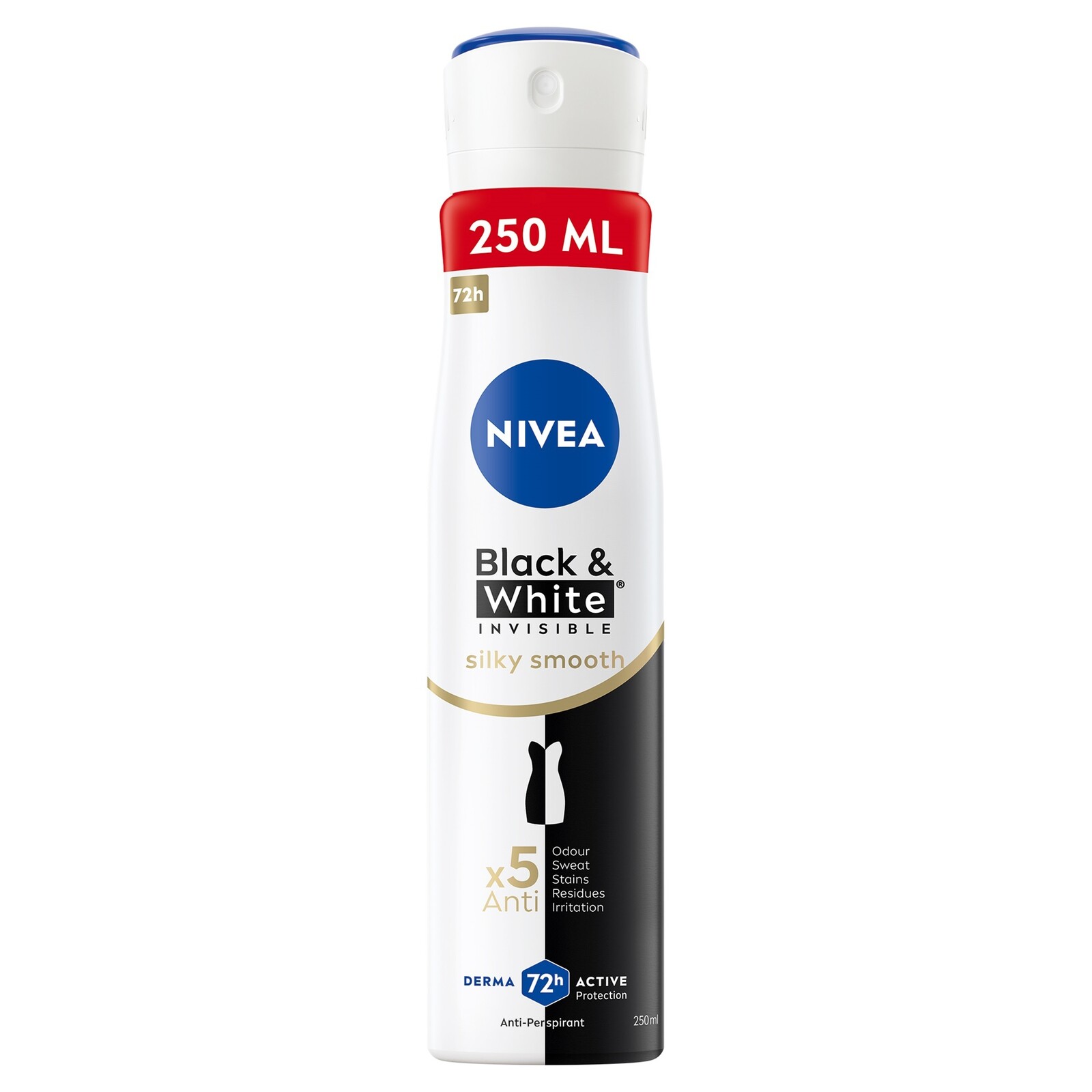Nivea Antiperspirant v spreji B&W Silky Smooth Anti-Perspirant 250 ml