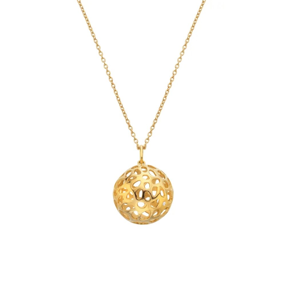 Hot Diamonds Dizajnový náhrdelník s diamantom Orb DP1097 (retiazka, prívesok)
