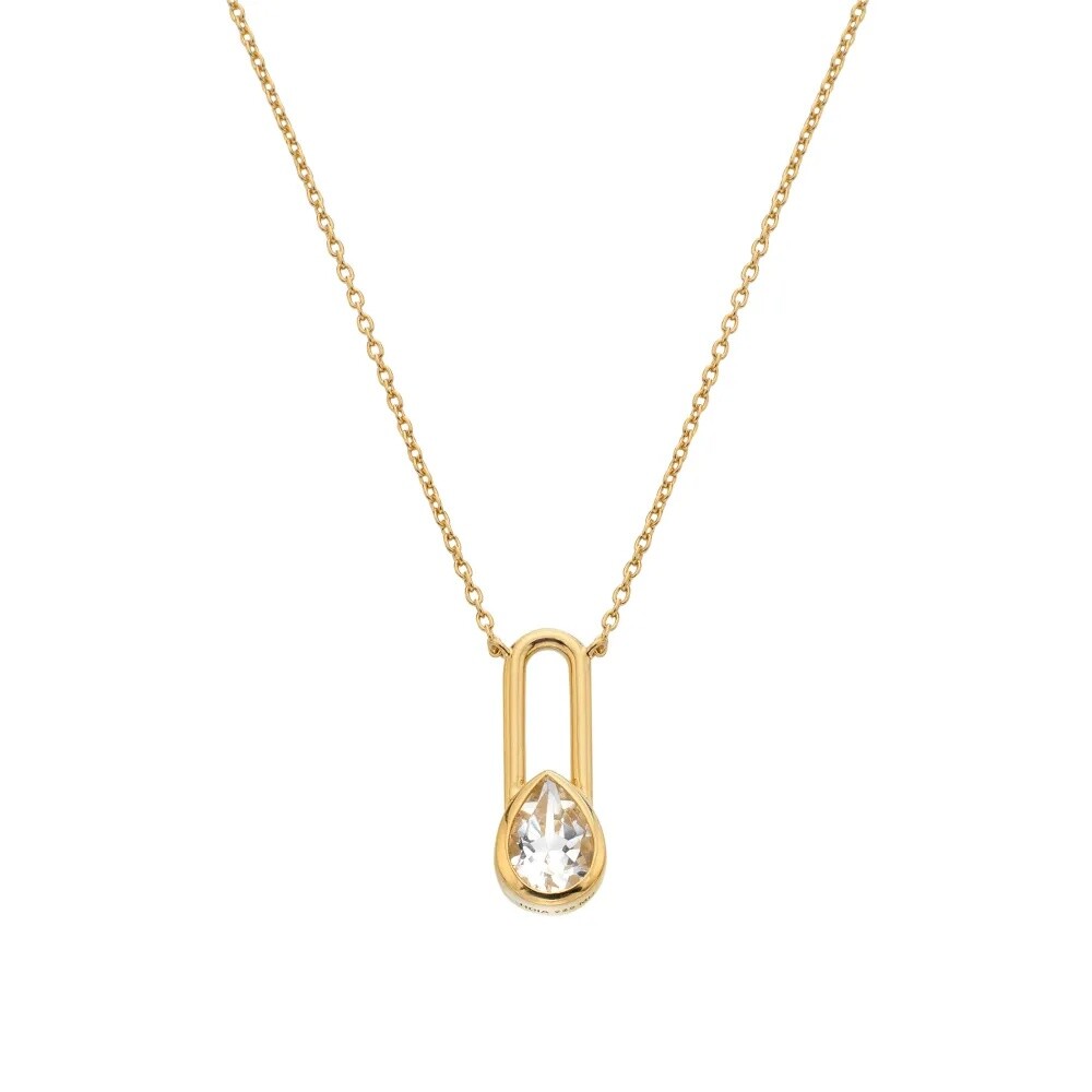 Hot Diamonds Pozlátený náhrdelník s diamantom a topazom Solitaire DN234