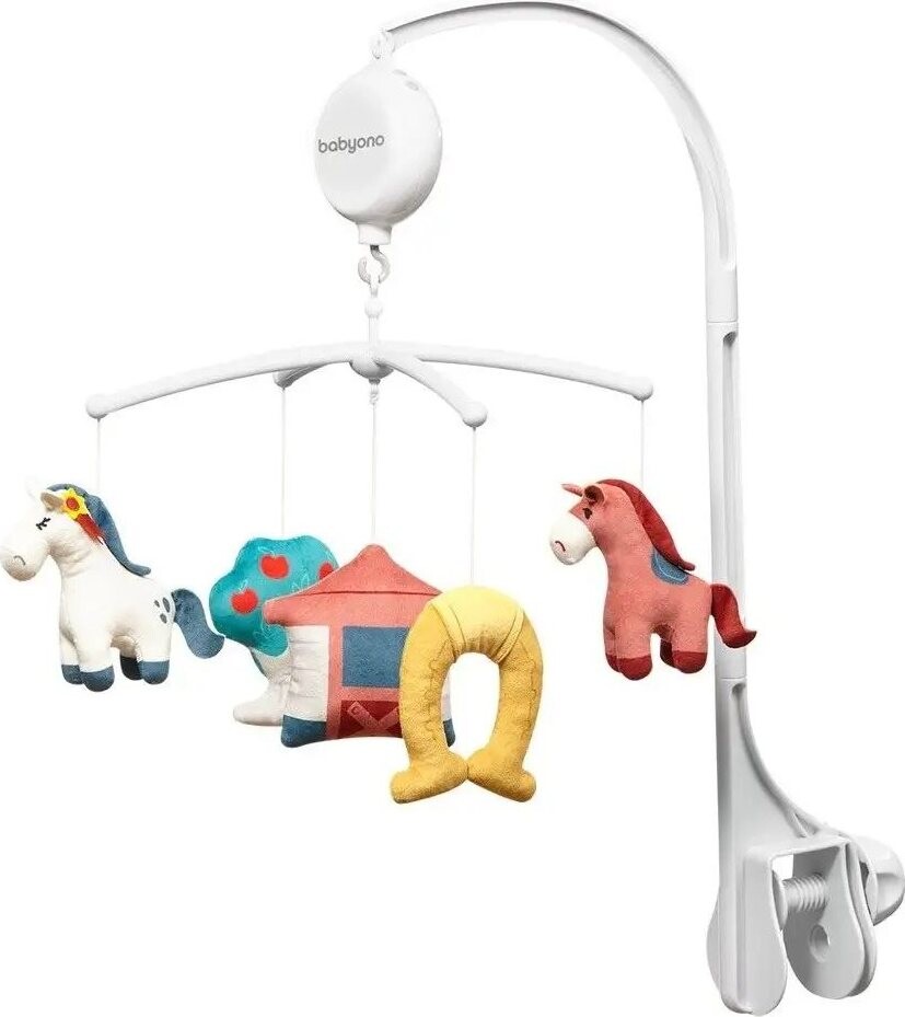 BabyOno hudobný kolotoč nad postieľku koníčky