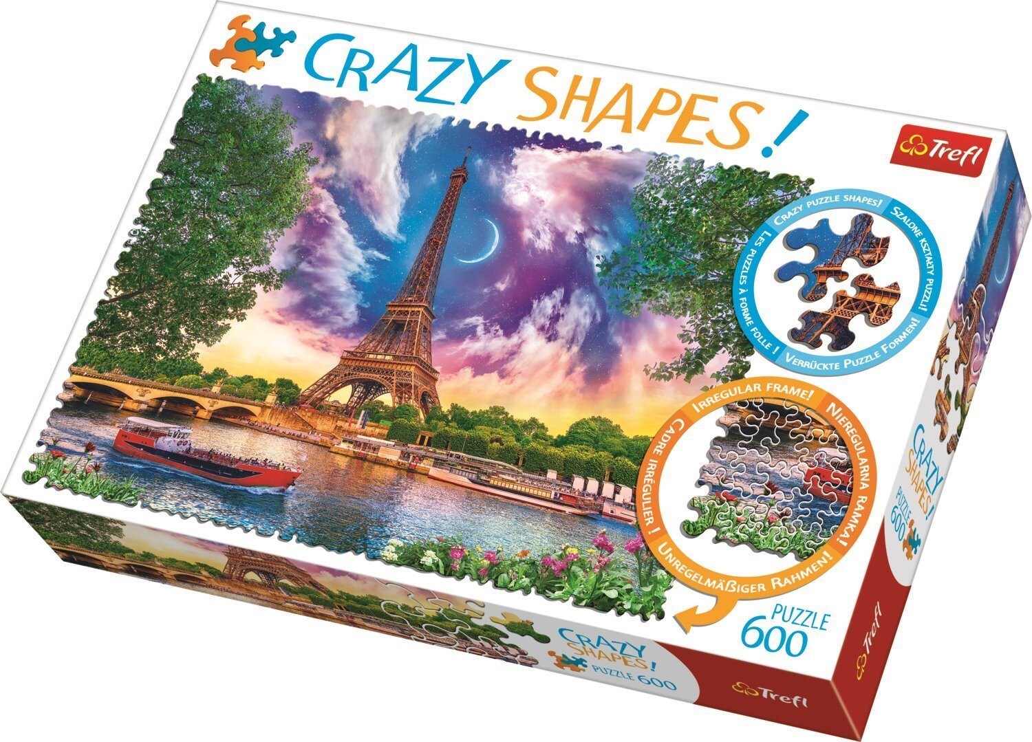 Trefl Crazy Shapes puzzle Obloha nad Paříží 600 dílků