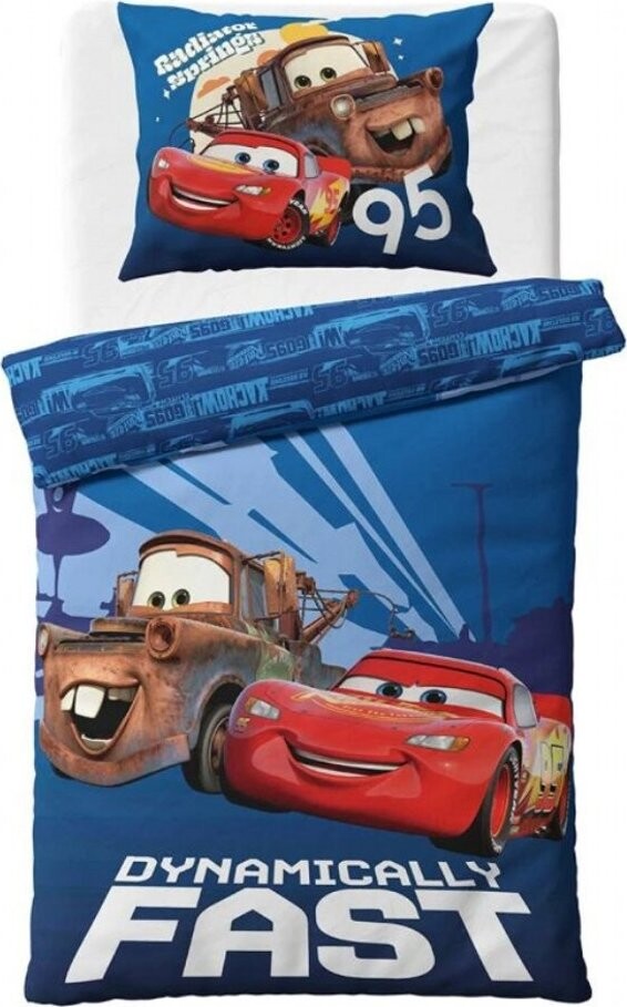 Carbotex Obliečky Cars 3 Blesk McQueen a Burák 140 × 200 cm, 70 × 90 cm
