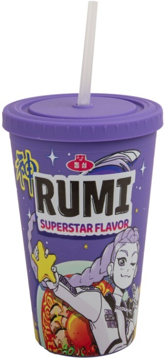 KPop Demon Hunters – Rumi Superstar Flavour – cestovný hrnček so slamkou
