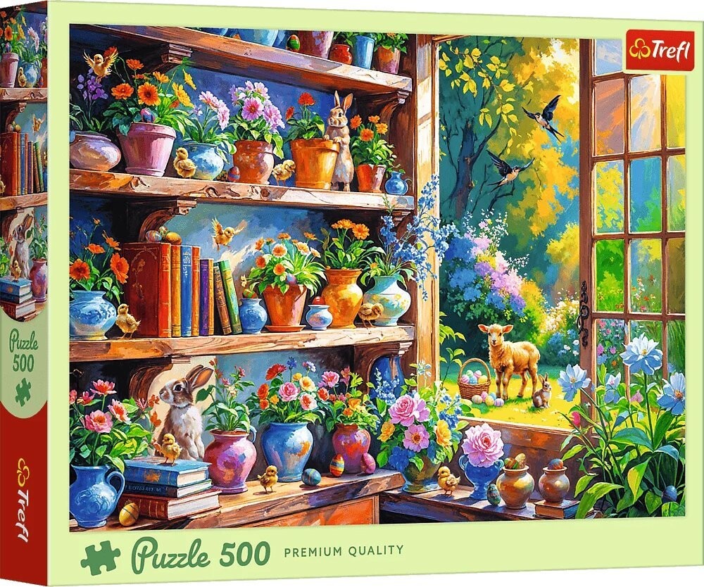 TREFL Puzzle Jarní ráno v oranžerii 500 dílků