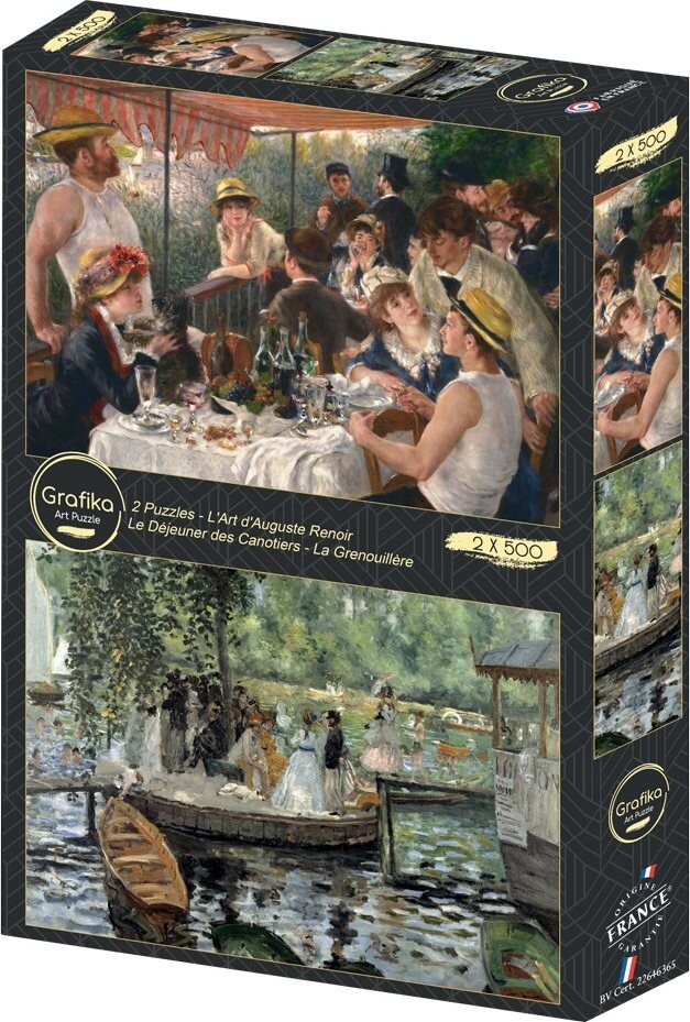 GRAFIKA Puzzle Snídaně veslařů a La Grenouillere 2 × 500 dílků
