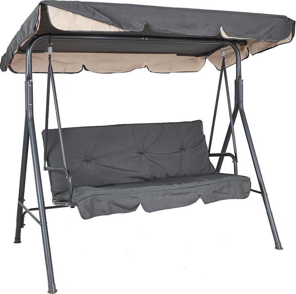 AGA Záhradná hojdačka pre 2 osoby MAJKA Dark Grey