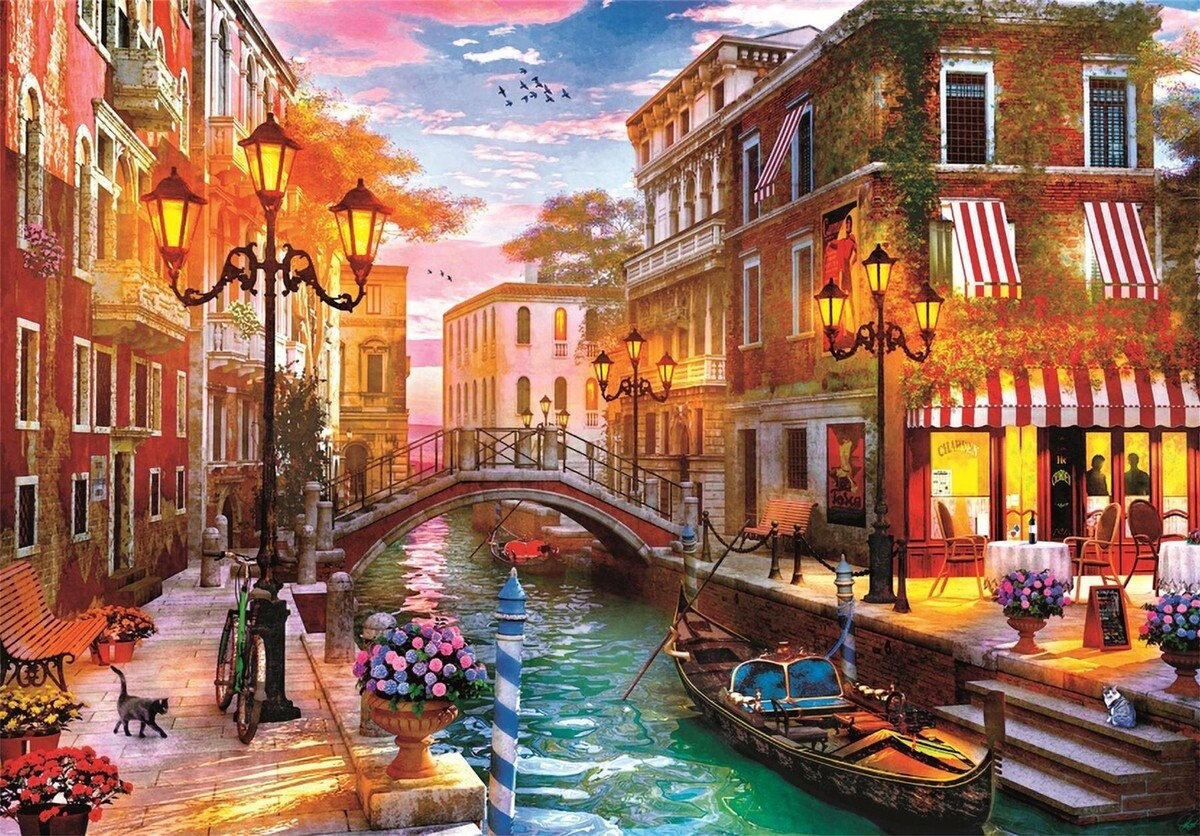 CLEMENTONI Puzzle Západ slnka nad Benátkami 500 dielikov