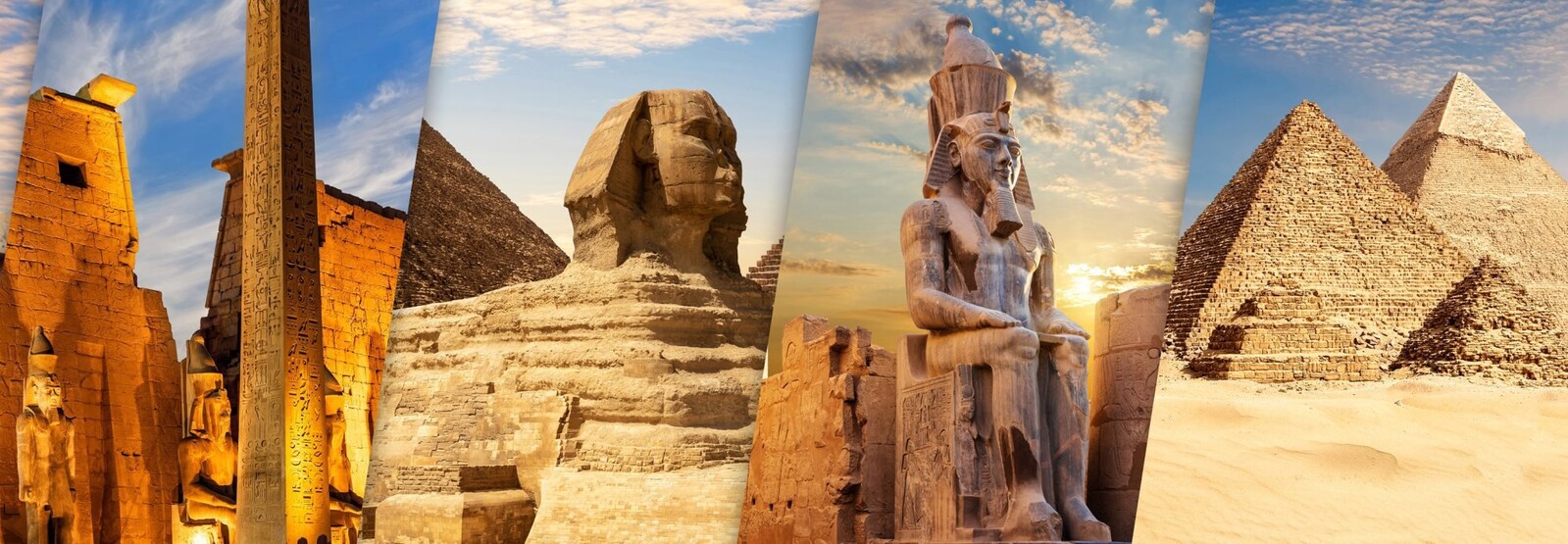 BLUEBIRD Panoramatické puzzle Objevte Egypt – Luxor a Gíza 1000 dílků