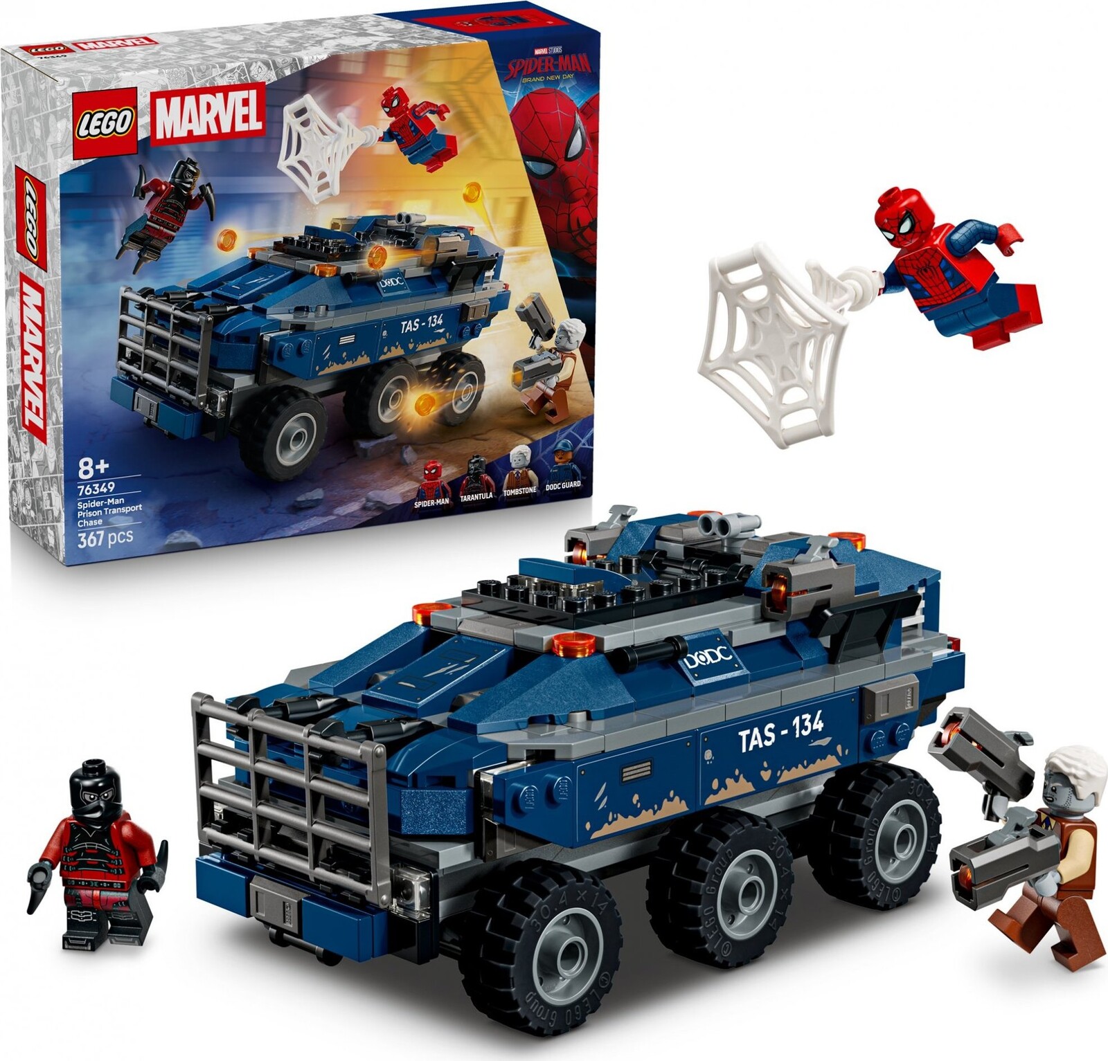 LEGO® ǀ Marvel 76349 Spider-Man a naháňačka väzenského transportéru
