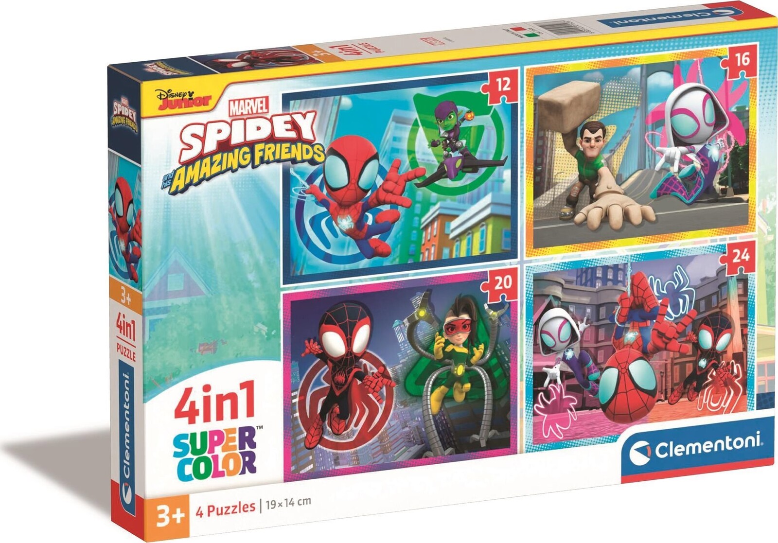 Clementoni Spidey a jeho úžasní přátelé 4 v 1 (12 + 16 + 20 + 24 dílků)