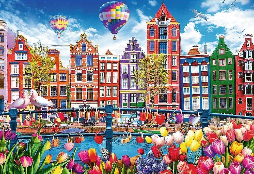 TREFL Puzzle Barevný Amsterdam 1500 dílků
