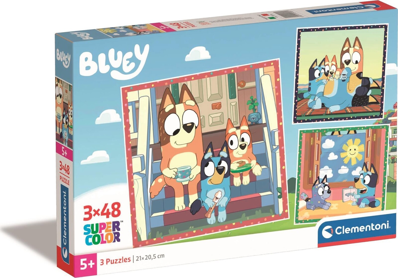 Clementoni Bluey 3 × 48 dílků