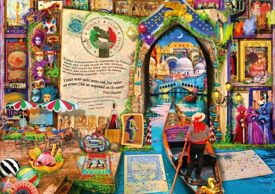 BLUEBIRD Puzzle Stavby - Život je otevřená kniha: Benátky 1000 dílků