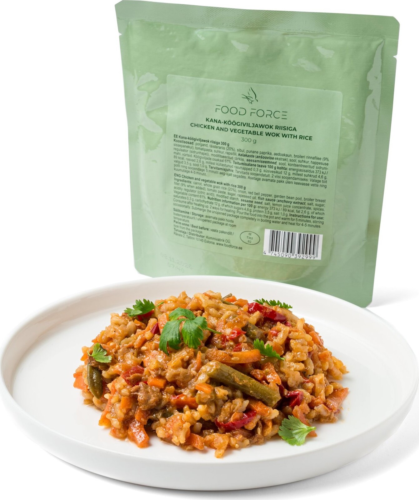 FOOD FORCE Kurací a zeleninový wok s ryžou 300 g