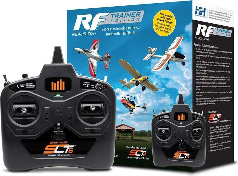 RealFlight Trainer Edition RC letecký simulátor, vysielač SLT6