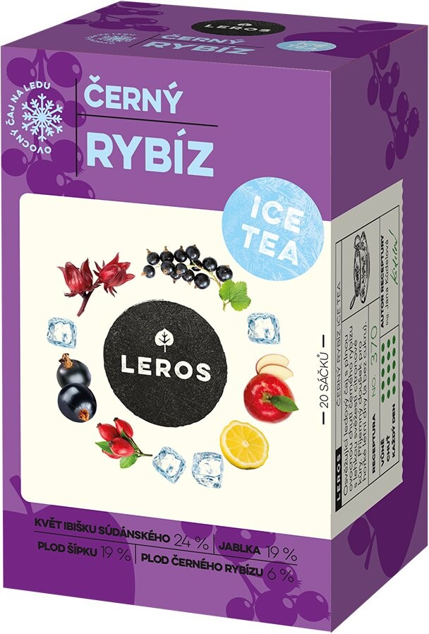 Leros Čajový večierok Čierne ríbezle Icea Tea 20× 2 g