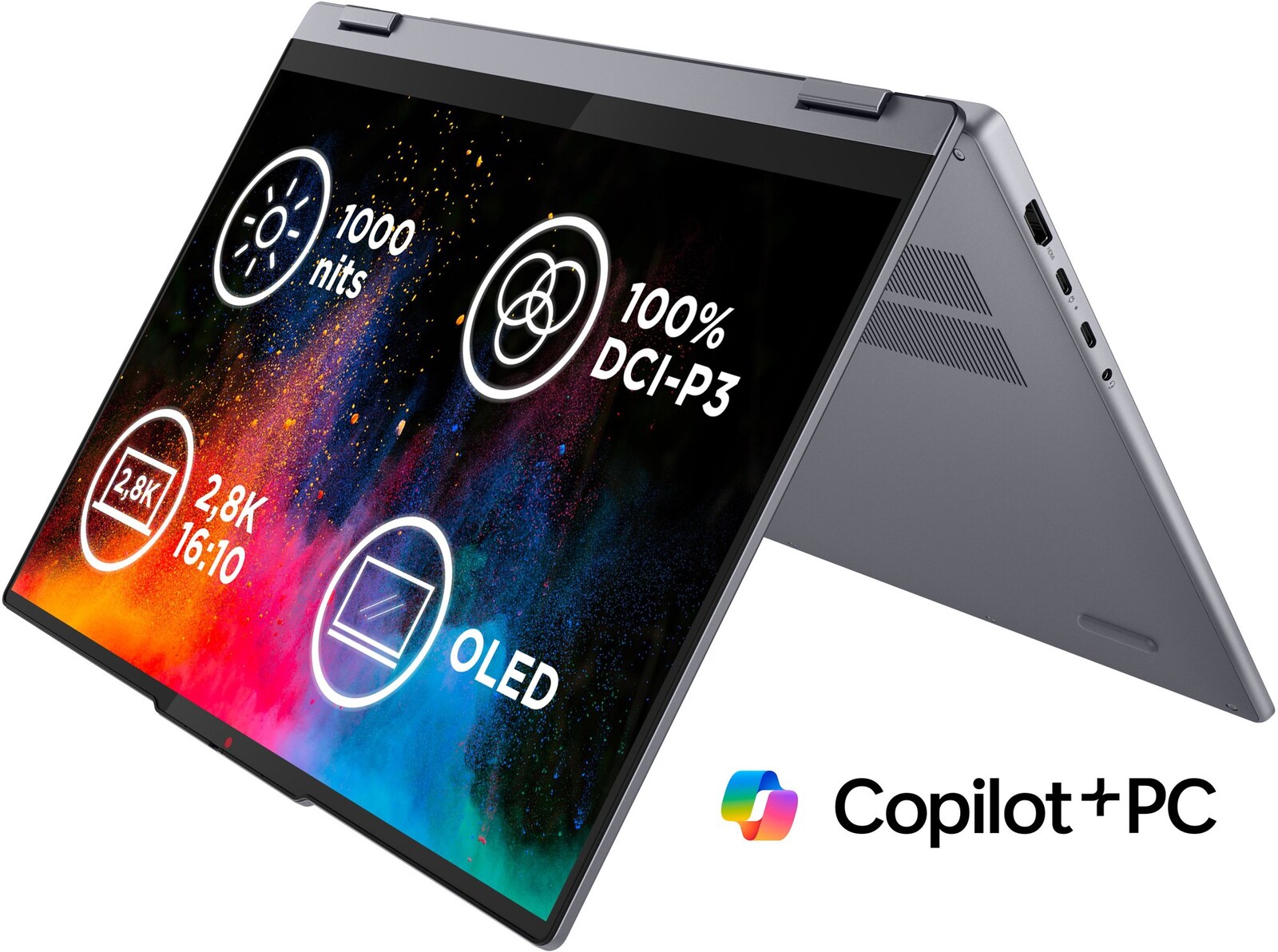 Lenovo IdeaPad 5 2-in-1 16AKP10 Luna Grey kovový (bez adaptéra)