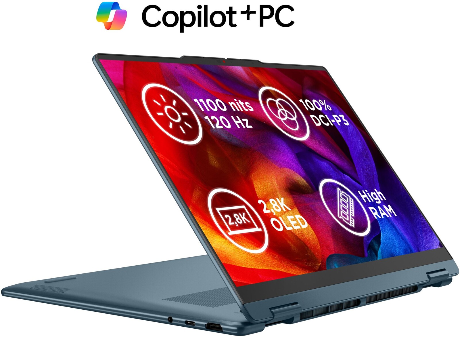 Lenovo Yoga 7 2-in-1 14AGP11 Tidal Teal celokovový (bez adaptéra)
