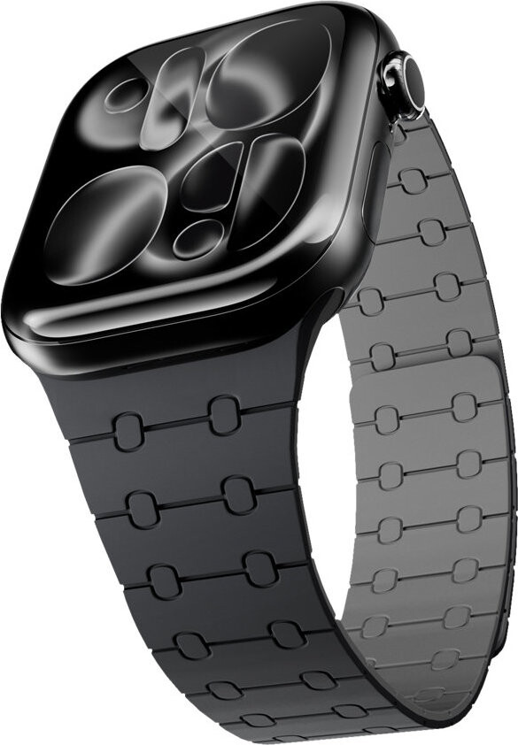 Epico Magnetic+ Silicone remienok Apple Watch SE 40 mm/Series 1 – 9 38/40/41 mm, 10 – 11 42 mm – čierny