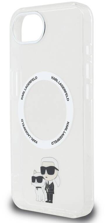 Karl Lagerfeld IML Karl and Choupette MagSafe Zadný Kryt pre iPhone 16e/17e Transparent