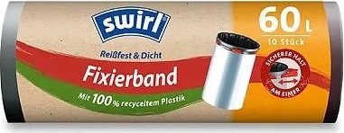 SWIRL Zaťahovacie vrecia s elastickým lemom 60 l, 10 ks