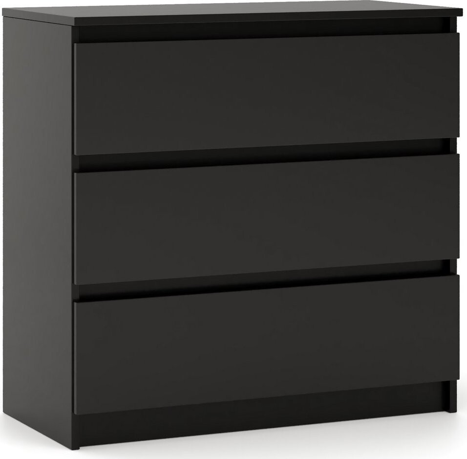 Komoda Simple čierna matná 3S 80
