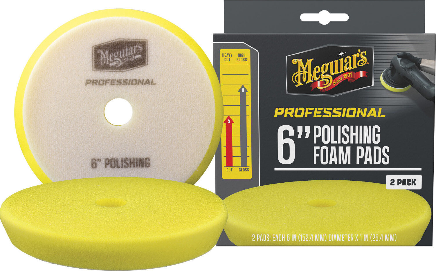 Meguiar's Professional Polishing Foam Pad – penové leštiace kotúče, priemer 6