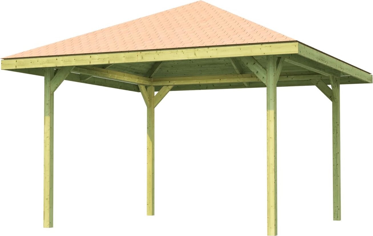 Weka Drevený záhradný altánok 651 (380 × 380 × 299 cm)