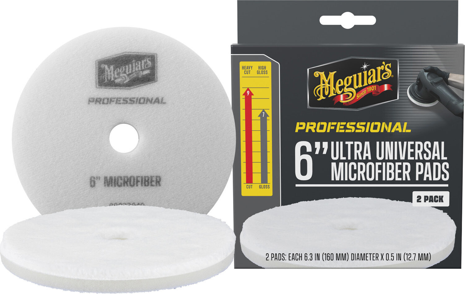Meguiar's Professional Microfiber Pad – mikrovláknové leštiace kotúče, priemer 6
