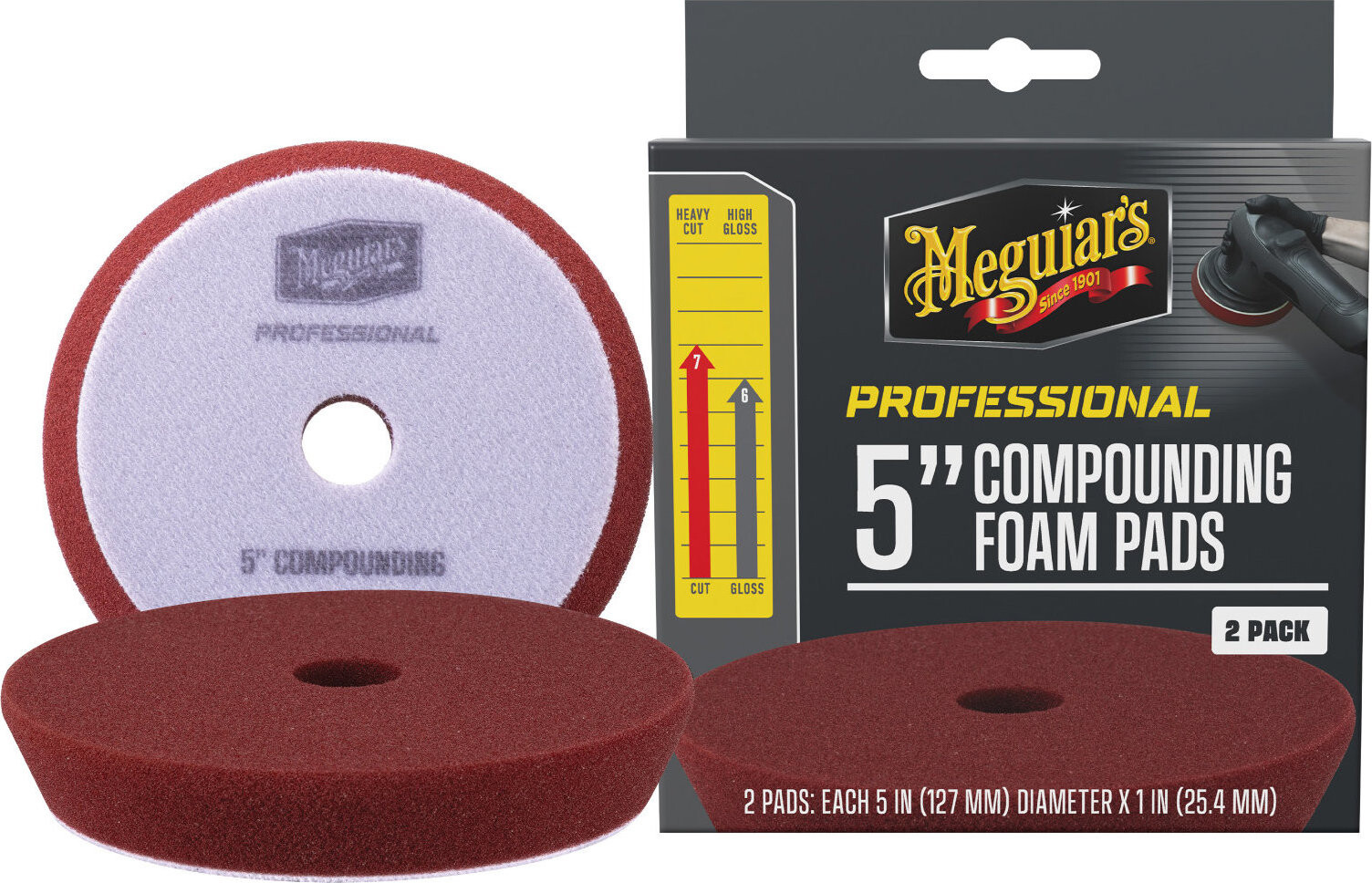 Meguiar's Professional Compound Foam Pad – penové korekčné kotúče, priemer 5
