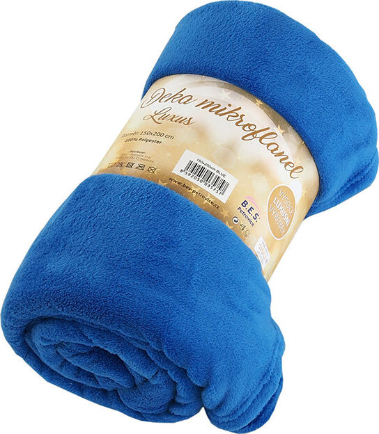 B.E.S. – Petrovice Deka mikroflanel EXCLUSIVE 150 × 200 – Blue